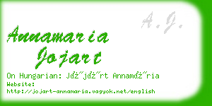 annamaria jojart business card